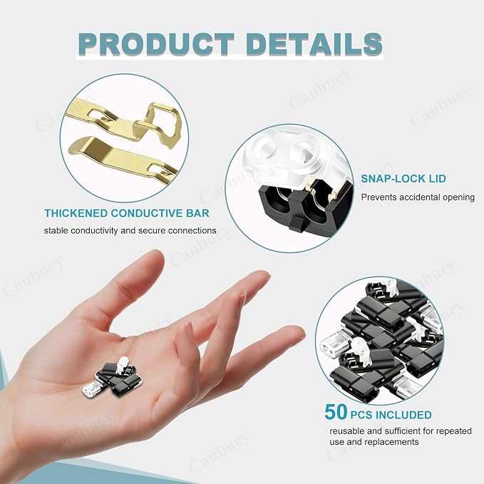 50PCS Quick Connect Wire Connectors, 2 Pin Low Voltage Plug-in Connectors - Image 2