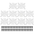 PATIKIL 60mm Fan Grill with Screws, 10 Pack Chrome Plated Iron Frame Ventilator by PATIKIL