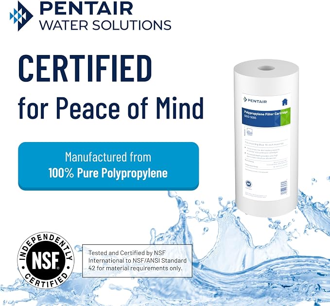 Pentair Pentek DGD-5005 Big Blue Water Filter, 10-Inch Whole House Sediment - Image 3