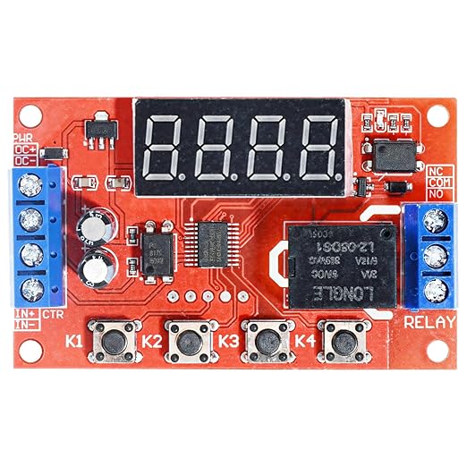 2-Pack Programmable 12V Relay Module, Digital Timer by Unknown