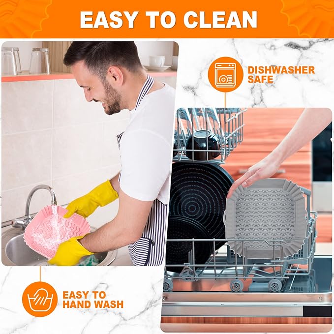 Boribim 2 PCS Square Silicone Air Fryer Liners - Image 4