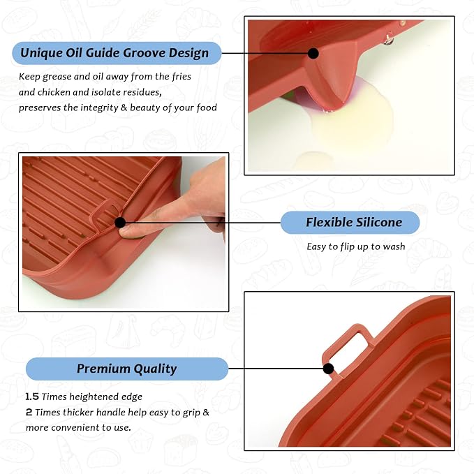 Silicone Air Fryer Liners Square - Image 5