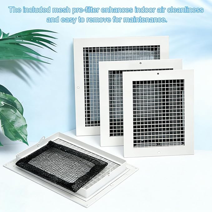 PATIKIL 2Set Eggcrate Air Return Grille Vent Cover 8 x 8 Inch, Cube Core - Image 4