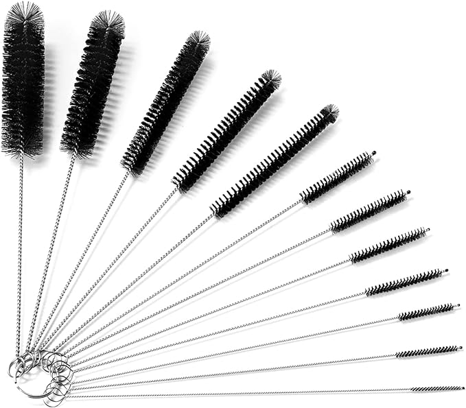 9.5 Inch Long Straw Cleaner Brush Set, 12 Pack Straw Pipe Cleaner Brush Set | by Kiemeu