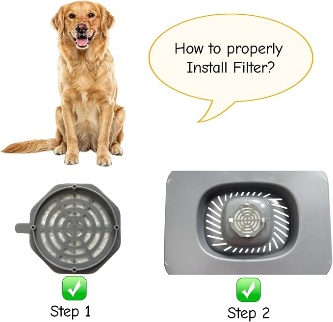Dog Water Bowl Filter Replacement, 10 Pack Activated Carbon Filter Refills - Image 5