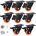 2" Caster Wheels, Casters Set of 8 Heavy Duty by ATrustedCasterWheelsBrand