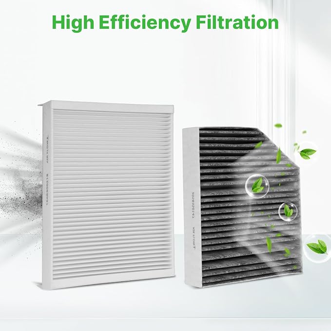 2PCS Cabin Air Filters Fit for 2015-2023 Mercedes C300, 2016-2022 GLC300 - Image 5