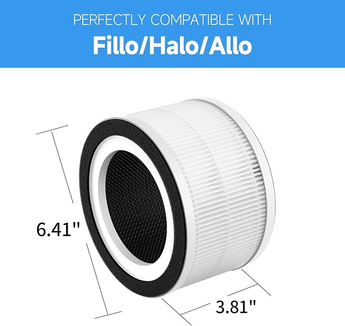 3-Pack Fillo/Halo/Allo Replacement Filter Compatible - Image 3