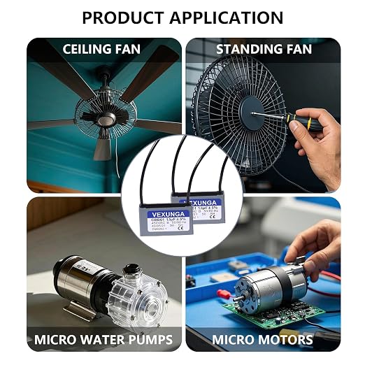 VEXUNGA CBB61 Fan Capacitor 1.5uF 450 Volt Ceiling Fan Capacitors Replacement - Image 6