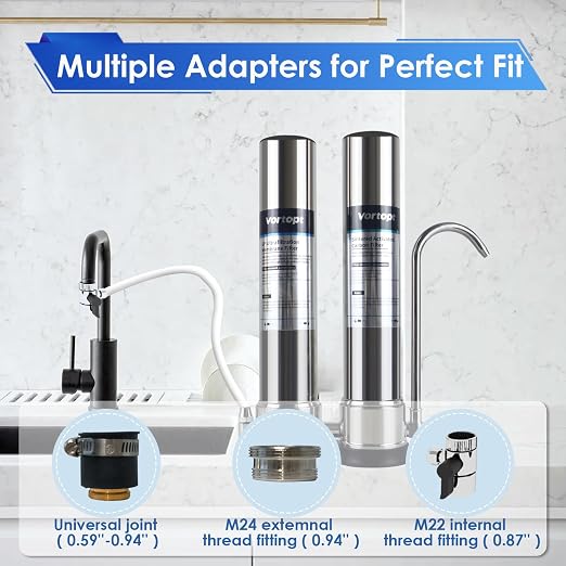 VORTOPT Countertop Water Filter System, Direct Connect Water Filtration-0.01μm - Image 4