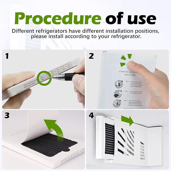 3 Pack Refrigerator Air Filter Replacement - Image 7