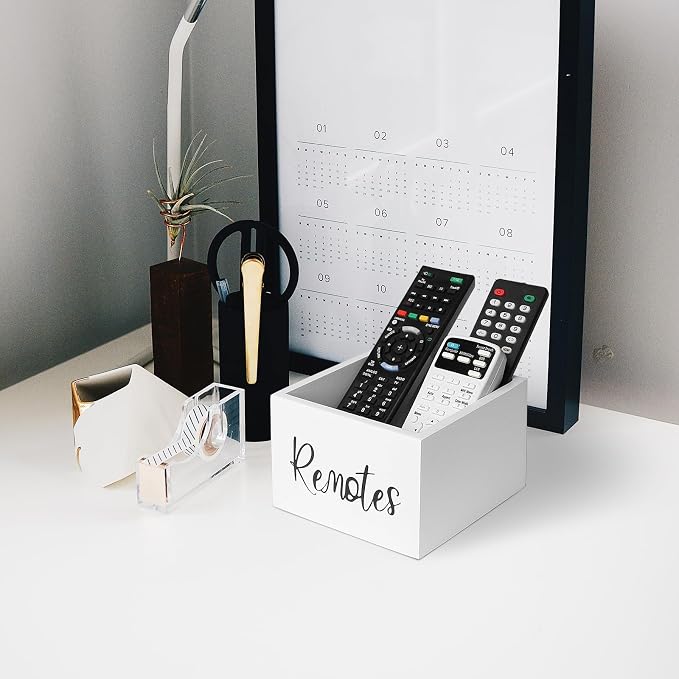 LBEMEY Wood Remote Control Holder, TV Remote Control Organizer - Image 8