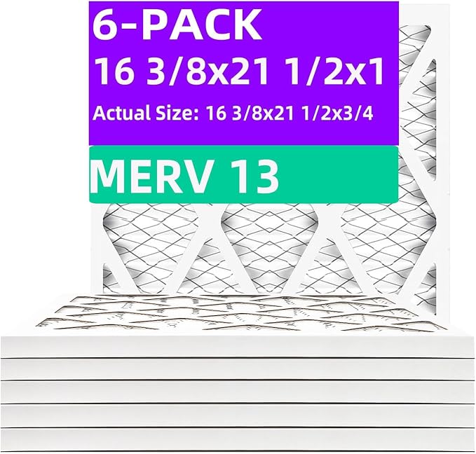 16 3/8x21 1/2x1 MERV 13 Pleated Air Filter MPR 1900 & FPR 10, Furnace Air by Qingzhug