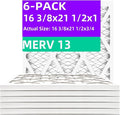 16 3/8x21 1/2x1 MERV 13 Pleated Air Filter MPR 1900 & FPR 10, Furnace Air by Qingzhug