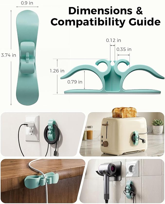 6 PCS Cord Organizer for Appliances, Upgraded Kitchen Appliance Cord Organizer - Image 3