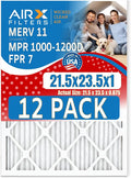 21.5x23.5x1 Air Filter MERV 11 Rating, 12 Pack of Furnace Filters Comparable to by AIRXFILTERSWICKEDCLEANAIR