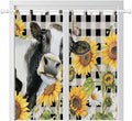 Retro Sunflowers Bathroom Curtains 63 Inch Length, Window Curtains Tab Top by Unknown