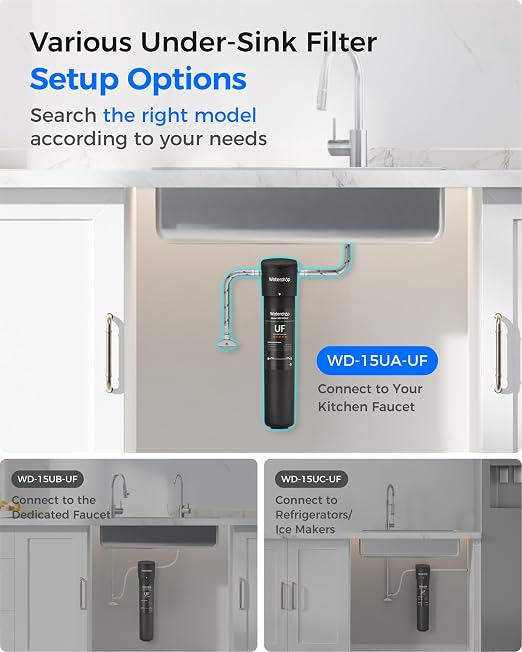 Waterdrop 15UA-UF 0.01 μm Ultra Filtration Under Sink Water Filter System - Image 6