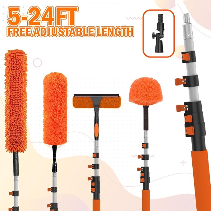 LAANPOLE 30FT High Reach Duster Cleaning Kit - Image 8