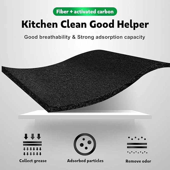 48 x 16 Inch Cut-to-Fit Activated Carbon Fabric Filter Sheet Charcoal Air Vent - Image 5