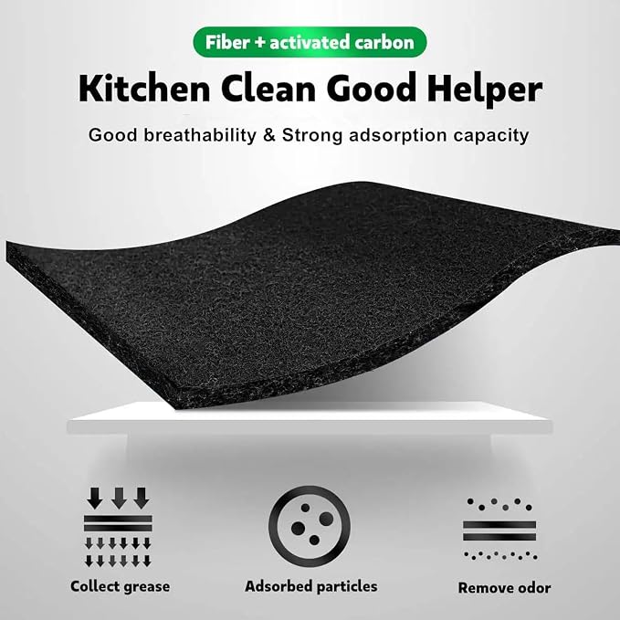 48 x 16 Inch Cut-to-Fit Activated Carbon Fabric Filter Sheet Charcoal Air Vent - Image 5