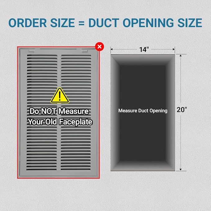 14 x 20 Inch Return Air Filter Grille - Image 2