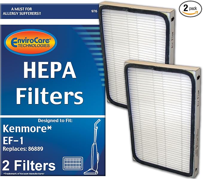 EnviroCare Replacement HEPA Vacuum Cleaner Filters Designed to fit Kenmore by EnviroCareTechnologies