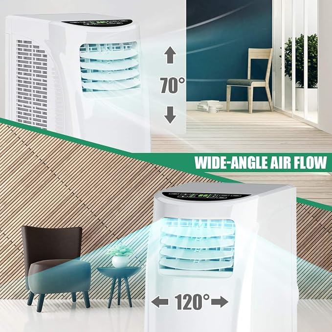 COSTWAY 8000 BTU Portable Air Conditioner, 3-in-1 Air Cooler w/Built-in - Image 3