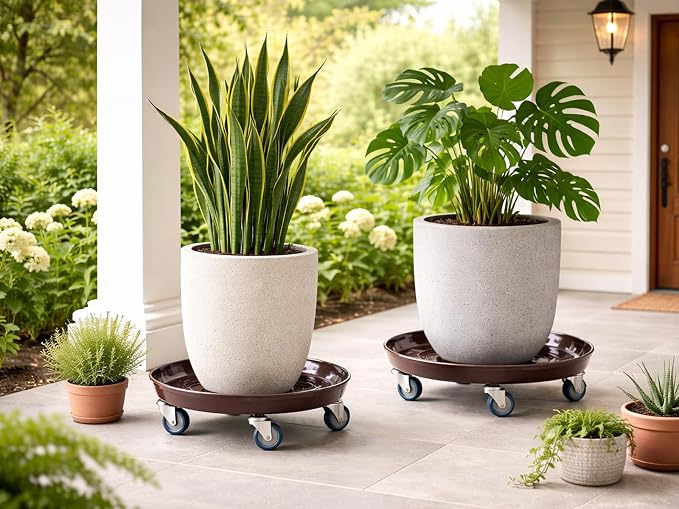 Planterhoma 3 Packs 16" Metal Plant Caddy - Image 6