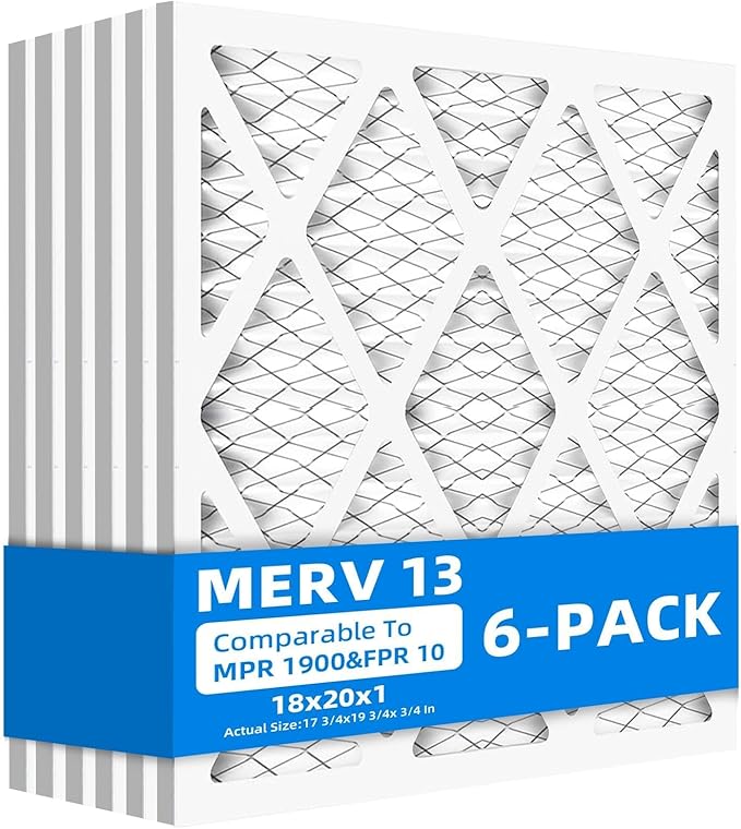 18x20x1 Furnace Air Filters, MPR 1900 & FPR 10, MERV 13 Pleated Air Filter by Chenzhit