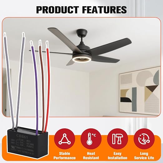 Ceiling Fan Capacitor 5 Wire for Compatible - Image 5