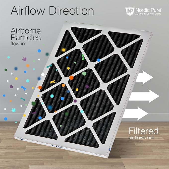 Nordic Pure 16x16x1 Pleated MERV 8 Pure Carbon Air Filters 2 Pack | Actual - Image 8