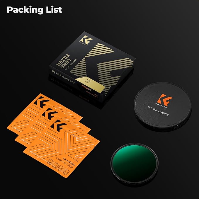 K&F CONCEPT 105mm Circular Polarizer Lens Filter - Image 7