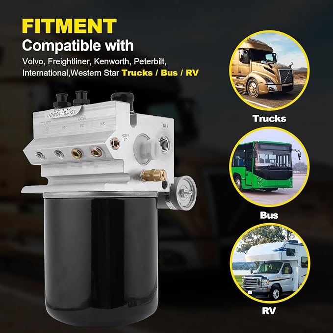 801266 Air Dryer with Drain Valve 12 Volt Compatible with Freightliner - Image 3