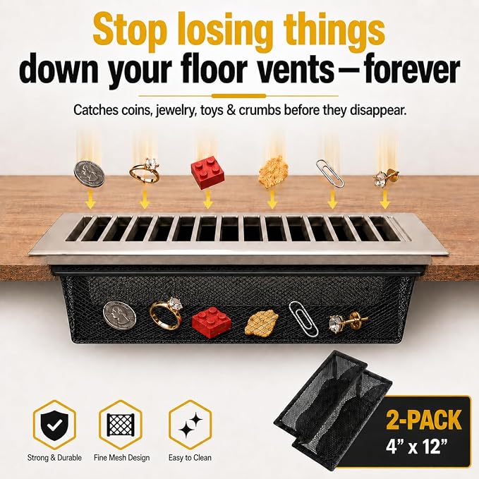 HAAK Floor Vent Filters 4x12, Vent Screens - Image 4