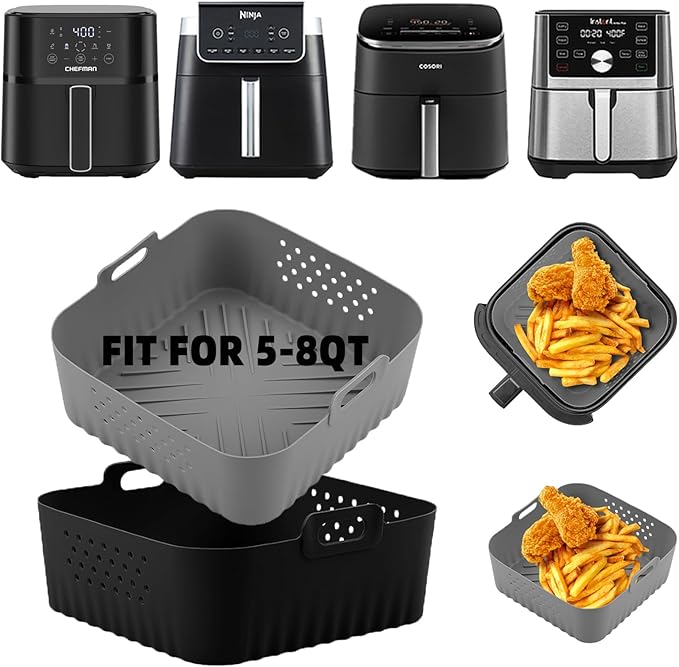 LYHOLKEER Air Fryer Silicone Liners by LYHOLKEER