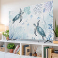 Summer Sea Turtle Fish Coral Indoor TV Cover, Elastic TV Screen Protector by Unknown