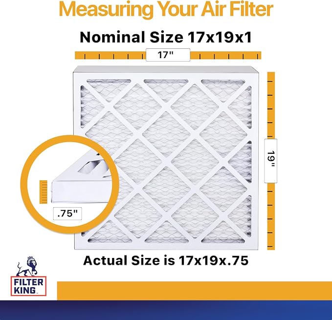 Filter King 17x19x1 Air Filter | 12-PACK | MERV 13 HVAC Pleated A/C Furnace - Image 2