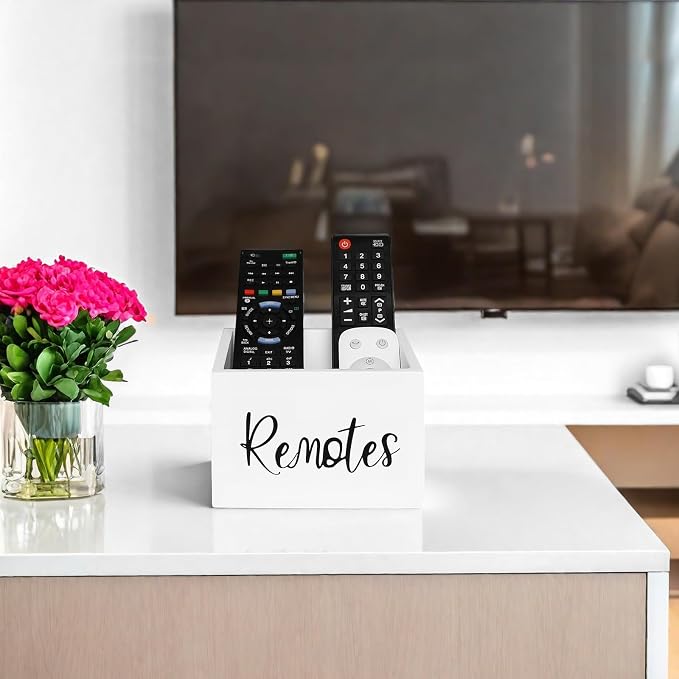 LBEMEY Wood Remote Control Holder, TV Remote Control Organizer - Image 6