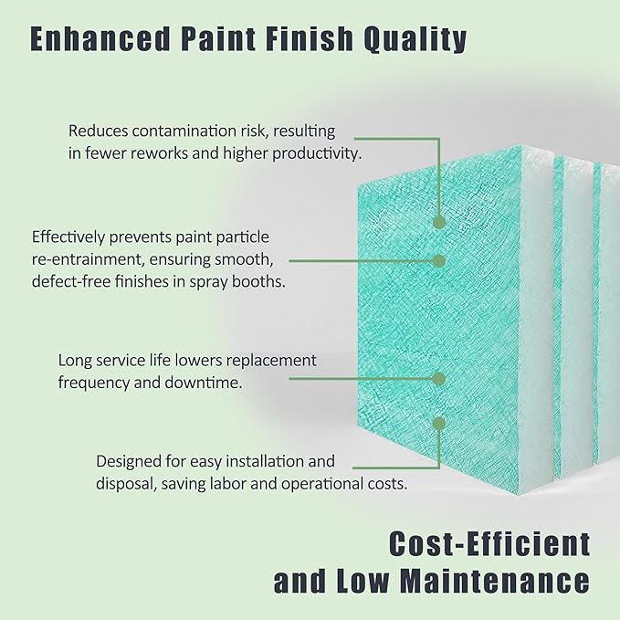 Spray Booth Air Filter Fiberglass Exhaust Green in Paint Booth 15g Green) - Image 5