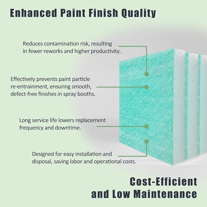 Spray Booth Air Filter Fiberglass Exhaust Green in Paint Booth 15g Green) - Image 5