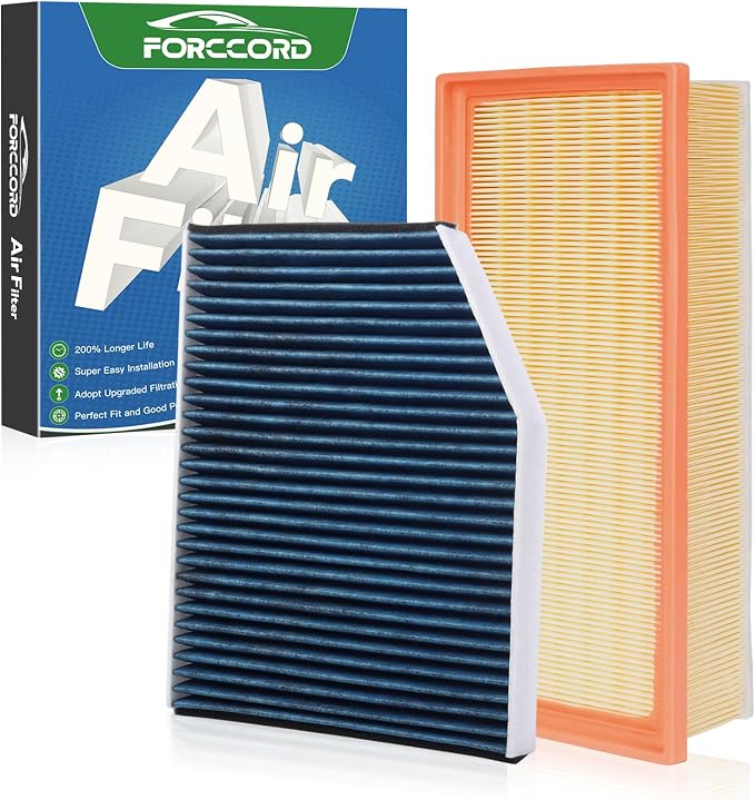 Cabin & Engine Air Filter Fit for Audi A4 & A4 Quattro 2009-2016, Audi A4 by Forccord