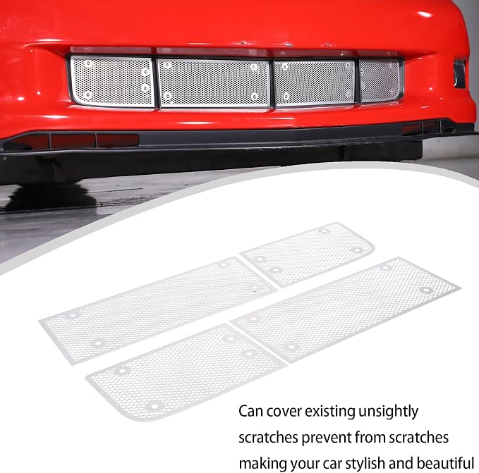 Lcojicep 4PCS Front Grill Mesh Grille Guard Compatible - Image 6