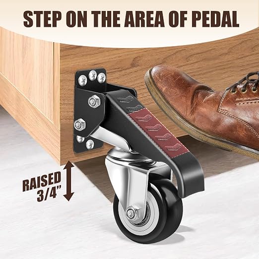 SPACECARE Workbench Casters kit 600Lbs Heavy Duty Quick Release 2 Mounting - Image 6