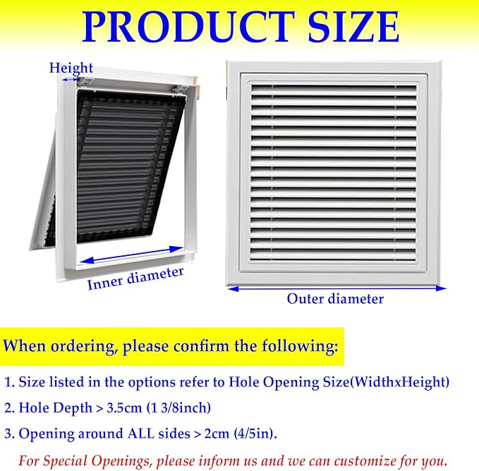 Premium Steel Vent Cover Duct Opening - Image 2