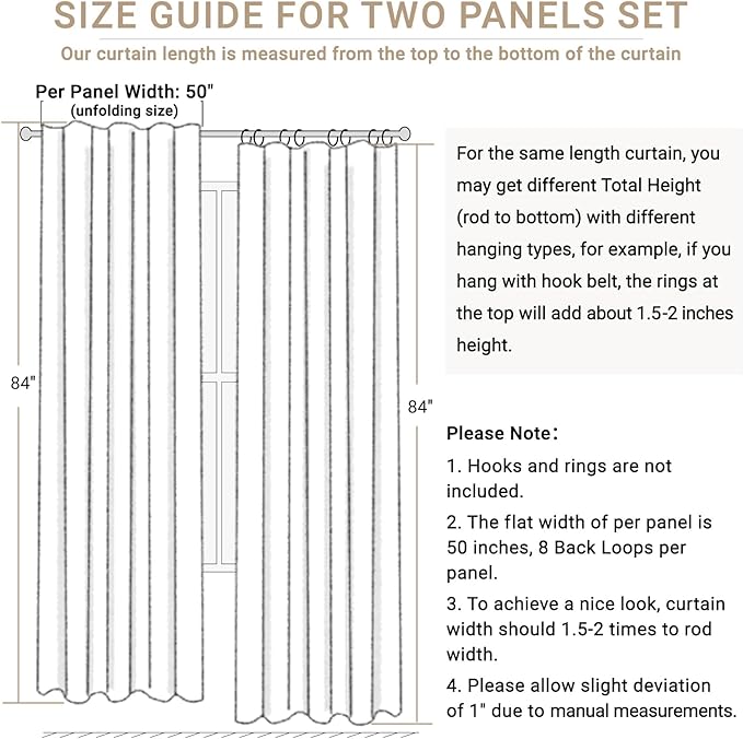 100% Blackout Shield Linen Blackout Curtains for Bedroom 90 Inches Long, Back Tab/Rod Pocket Living Room Drapes, Thermal Insulated Blackout Curtains 2 Panels Set, 50" W x 90" L, Blush Pink