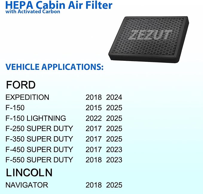 Cabin Air Filter CF12150 for 2015-2024 Ford F150, 2017-2023 F250 F350 F450 F550 - Image 2