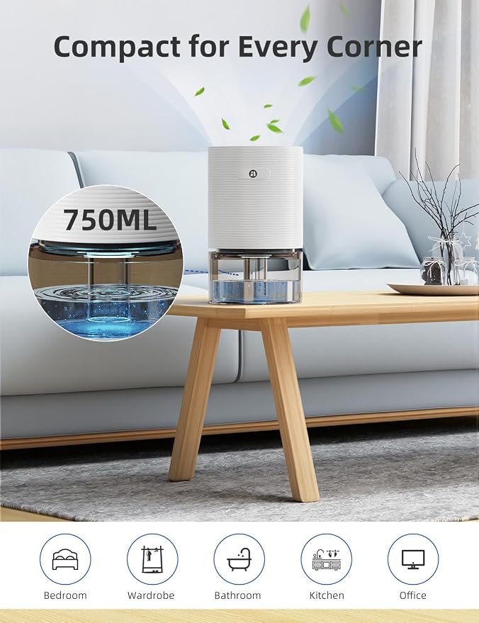 Dehumidifiers for Home, 25oz Dehumidifier for Bedroom - Image 7