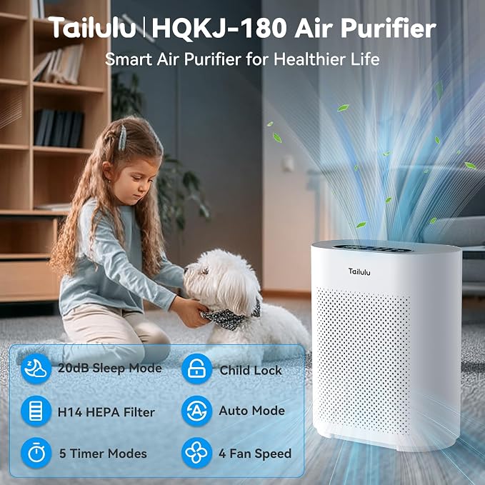 Air Purifiers for Home up to 2200 Ft² Large Room, H14 Hepa Air Purifier - Image 5