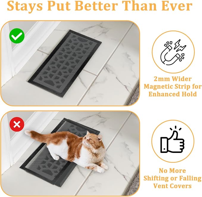 6 Pack Floor Vent Covers 4"x10" Magnetic - Image 4